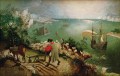 Paisaje con la caída de Ícaro, campesino renacentista flamenco Pieter Bruegel el Viejo